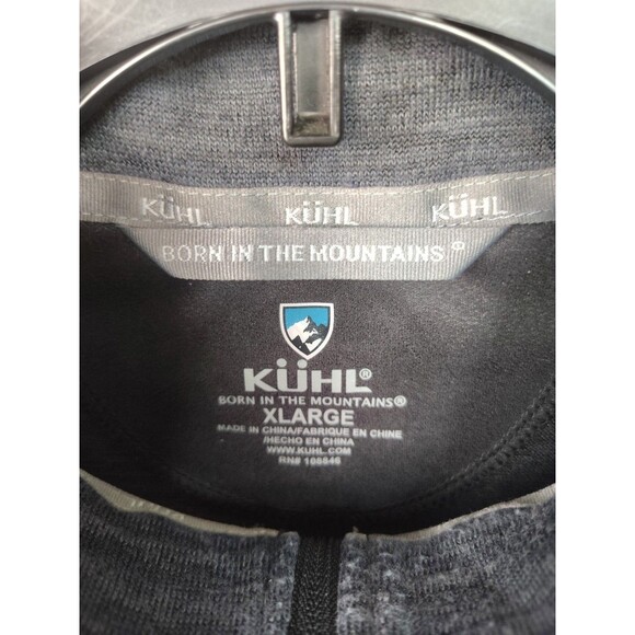 Kuhl Revel 1/4 Zip Kashmira Fleece Sweater Pullover Black 3007 Men's Xlarge - Picture 3 of 8